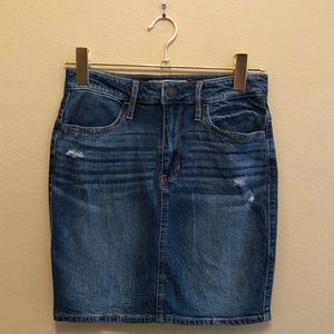 Hollister Denim Skirt Lightly Distressed Size 26